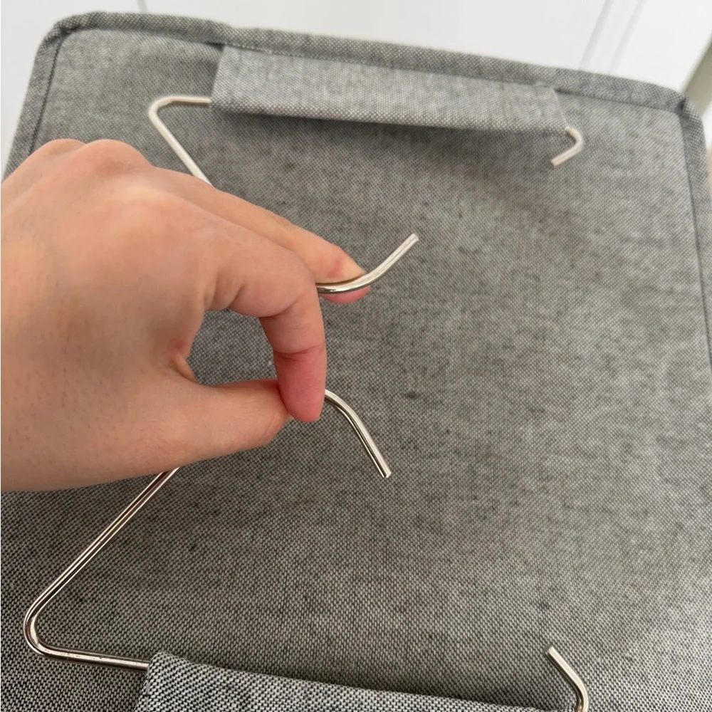Six Compartment Gray Hanging Fabric Closet Organizer - Multi-Shelf Storage